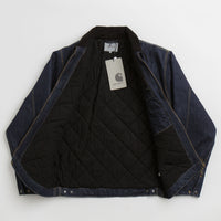 Carhartt OG Detroit Jacket in Blue and Black Rinsed thumbnail