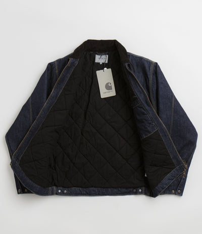 Carhartt OG Detroit Jacket in Blue and Black Rinsed
