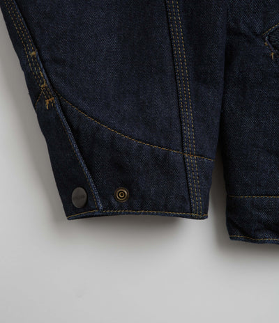 Carhartt OG Detroit Jacket in Blue and Black Rinsed