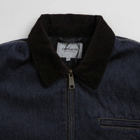 Carhartt OG Detroit Jacket in Blue and Black Rinsed thumbnail