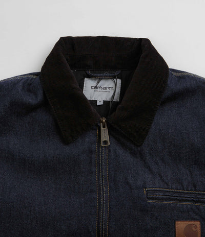 Carhartt OG Detroit Jacket in Blue and Black Rinsed