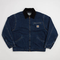 Carhartt OG Detroit Jacket - Blue / Black Stone Washed thumbnail