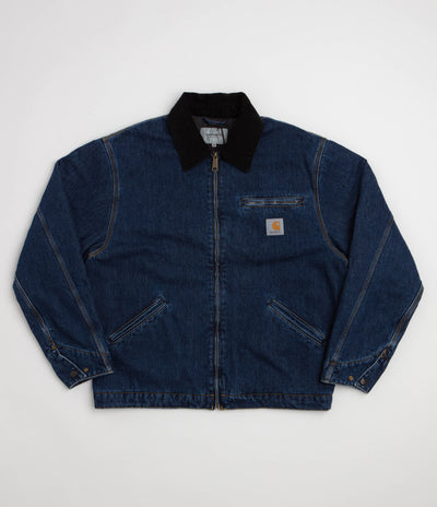 Carhartt OG Detroit Jacket - Blue / Black Stone Washed