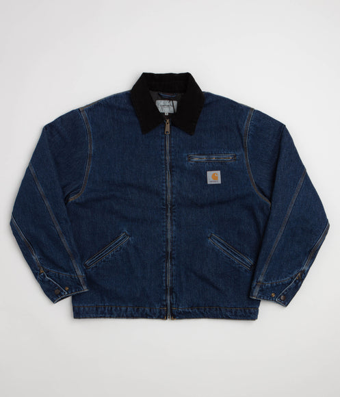 Carhartt OG Detroit Jacket - Blue / Black Stone Washed