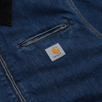 Carhartt OG Detroit Jacket - Blue / Black Stone Washed thumbnail