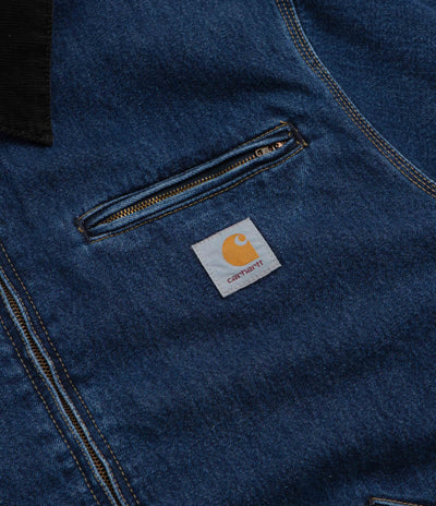 Carhartt OG Detroit Jacket - Blue / Black Stone Washed