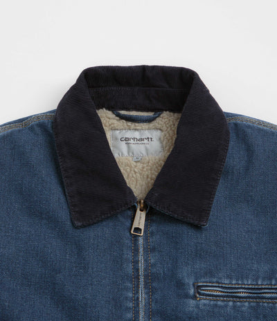 Carhartt OG Detroit Jacket - Blue / Dark Navy Stone Washed