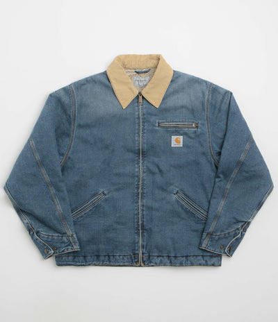 Carhartt OG Detroit Jacket - Blue / Dusty Hamilton Brown Dark Wash