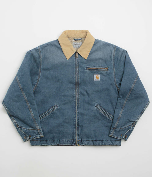 Carhartt OG Detroit Jacket - Blue / Dusty Hamilton Brown Dark Wash
