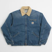 Carhartt OG Detroit Jacket in Blue and Dusty Hamilton Brown Dark Wash thumbnail