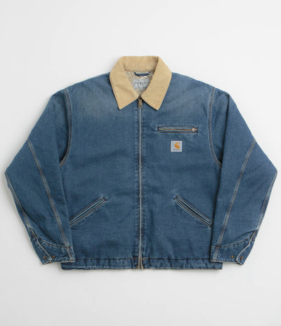 Carhartt OG Detroit Jacket in Blue and Dusty Hamilton Brown Dark Wash