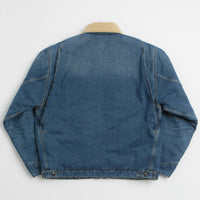 Carhartt OG Detroit Jacket in Blue and Dusty Hamilton Brown Dark Wash thumbnail