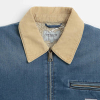 Carhartt OG Detroit Jacket in Blue and Dusty Hamilton Brown Dark Wash thumbnail