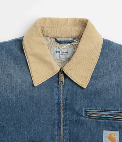 Carhartt OG Detroit Jacket in Blue and Dusty Hamilton Brown Dark Wash