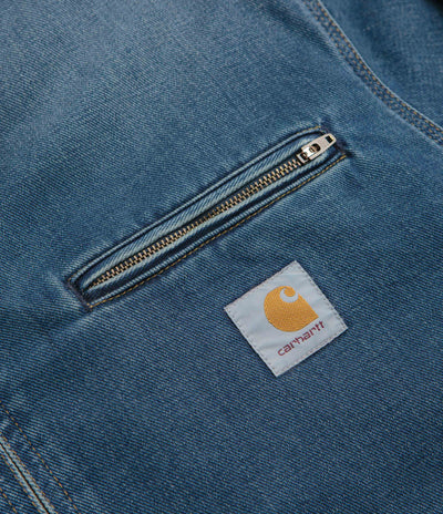 Carhartt OG Detroit Jacket in Blue and Dusty Hamilton Brown Dark Wash