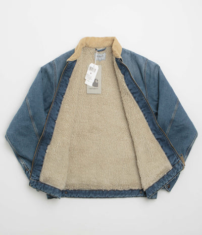 Carhartt OG Detroit Jacket in Blue and Dusty Hamilton Brown Dark Wash