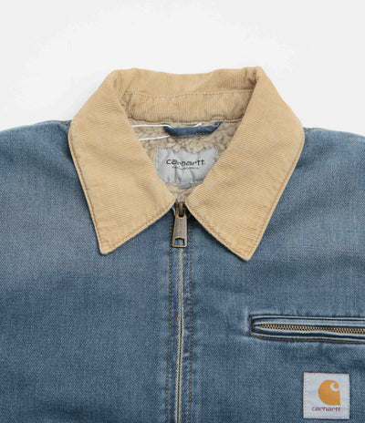Carhartt OG Detroit Jacket in Blue and Dusty Hamilton Brown Dark Wash