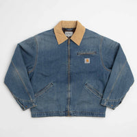Carhartt OG Detroit Jacket - Blue / Dusty Hamilton Brown Old Used Wash thumbnail