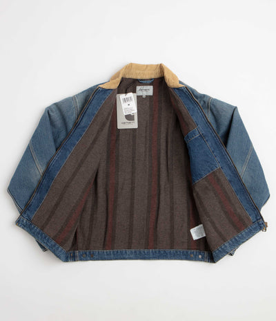 Carhartt OG Detroit Jacket - Blue / Dusty Hamilton Brown Old Used Wash