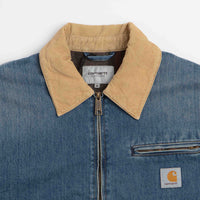 Carhartt OG Detroit Jacket - Blue / Dusty Hamilton Brown Old Used Wash thumbnail