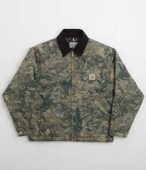 Carhartt OG Detroit Jacket - Camo Combi / Green / Black Stone Washed