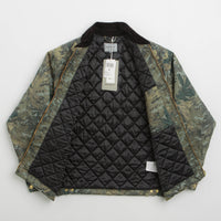 Carhartt OG Detroit Jacket in Camo Combi and Green / Black Stone Washed thumbnail