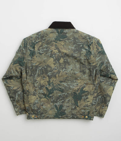 Carhartt OG Detroit Jacket in Camo Combi and Green / Black Stone Washed