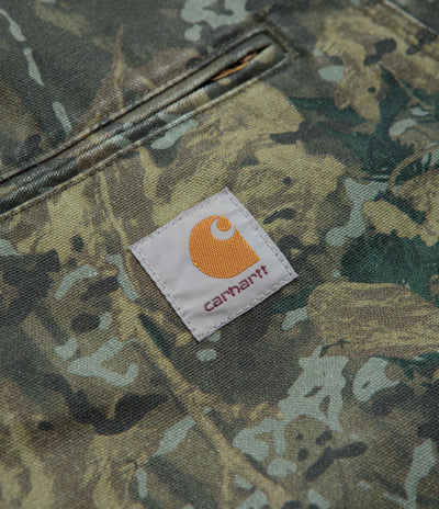 Carhartt OG Detroit Jacket in Camo Combi and Green / Black Stone Washed