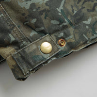 Carhartt OG Detroit Jacket in Camo Combi and Green / Black Stone Washed thumbnail