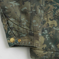 Carhartt OG Detroit Jacket in Camo Combi and Green / Black Stone Washed thumbnail
