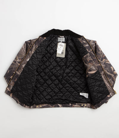 Carhartt OG Detroit Jacket - Camo Feather Tree / Black / Black Heavy Stone Wash