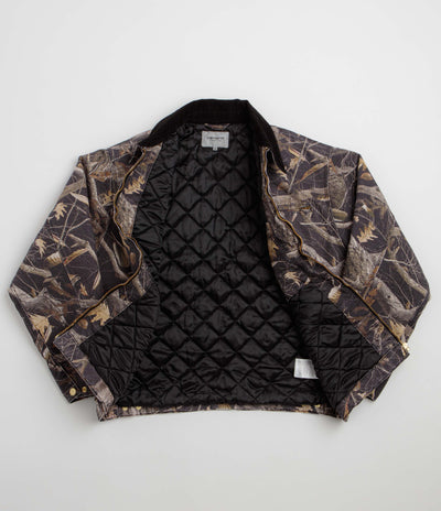 Carhartt OG Detroit Jacket - Camo Feather Tree / Black / Black Heavy Stone Wash