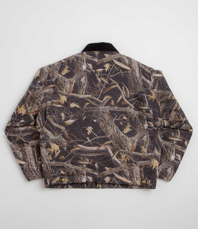 Carhartt OG Detroit Jacket - Camo Feather Tree / Black / Black Heavy Stone Wash