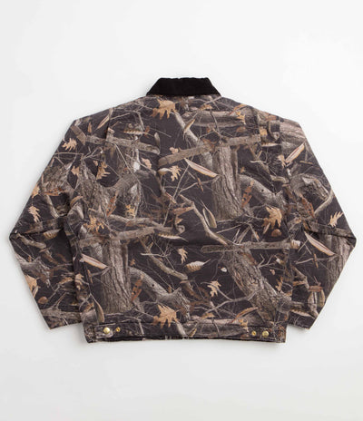 Carhartt OG Detroit Jacket - Camo Feather Tree / Black / Black Heavy Stone Wash