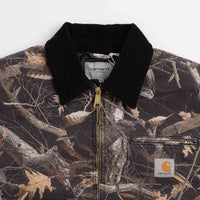Carhartt OG Detroit Jacket - Camo Feather Tree / Black / Black Heavy Stone Wash thumbnail