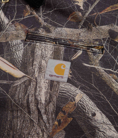 Carhartt OG Detroit Jacket - Camo Feather Tree / Black / Black Heavy Stone Wash