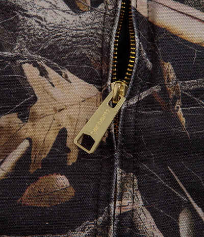 Carhartt OG Detroit Jacket - Camo Feather Tree / Black / Black Heavy Stone Wash