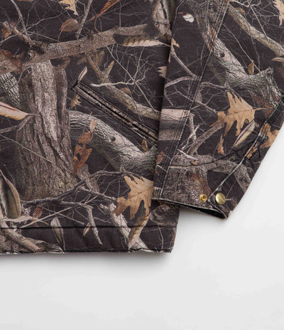 Carhartt OG Detroit Jacket - Camo Feather Tree / Black / Black Heavy Stone Wash
