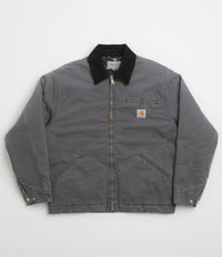 Carhartt OG Detroit Jacket in Graphite and Black Stone Canvas