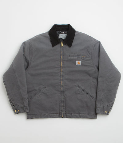 Carhartt OG Detroit Jacket - Graphite / Black Stone Canvas
