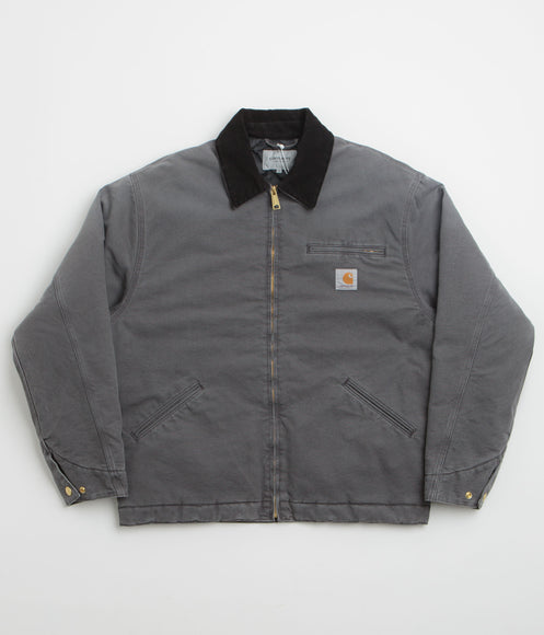 Carhartt OG Detroit Jacket - Graphite / Black Stone Canvas