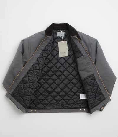 Carhartt OG Detroit Jacket - Graphite / Black Stone Canvas