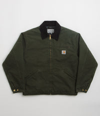 Carhartt OG Detroit Jacket in Olive and Black Stone Canvas