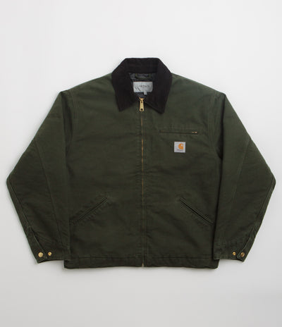 Carhartt OG Detroit Jacket - Olive / Black Stone Canvas