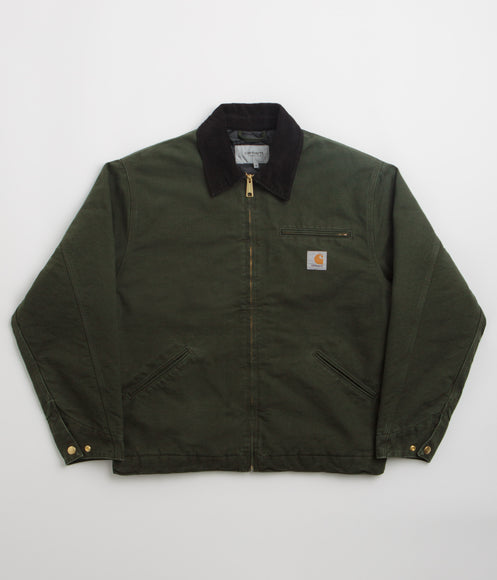 Carhartt OG Detroit Jacket - Olive / Black Stone Canvas