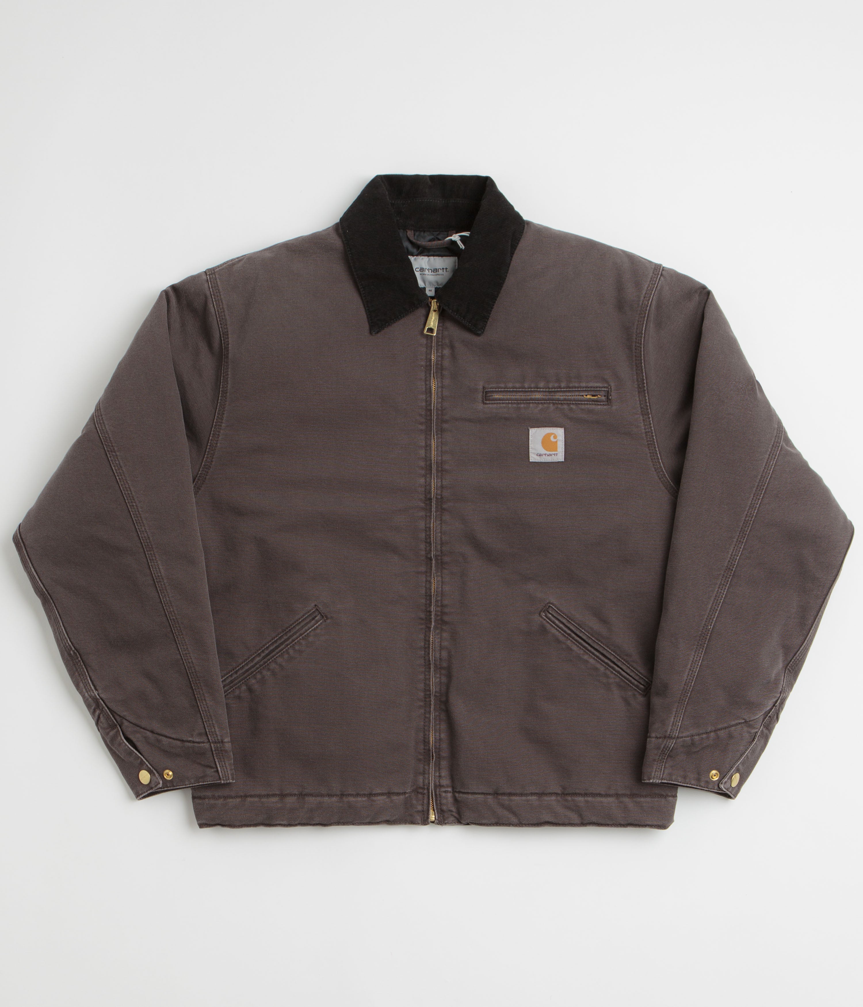 Carhartt OG Detroit Jacket - Graphite / Black Stone Canvas | Flatspot