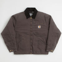 Carhartt OG Detroit Jacket in Tobacco and Black Stone Canvas thumbnail