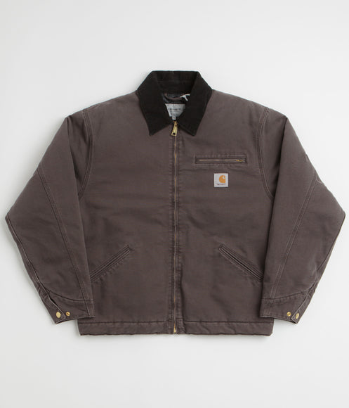 Carhartt OG Detroit Jacket - Tobacco / Black Stone Canvas