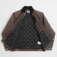 Carhartt OG Detroit Jacket in Tobacco and Black Stone Canvas thumbnail