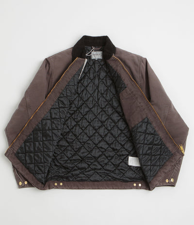 Carhartt OG Detroit Jacket in Tobacco and Black Stone Canvas